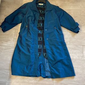 Saxton Hall Made In Poland Iridescent Teal Coat Size 14